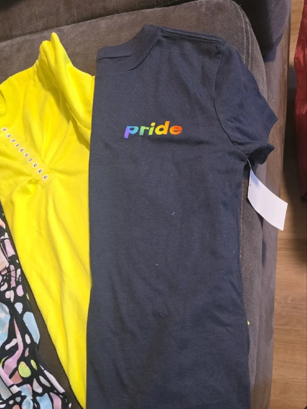 Justice Capris, Neon Yellow Short Sleeve Tee PRIDE Tee